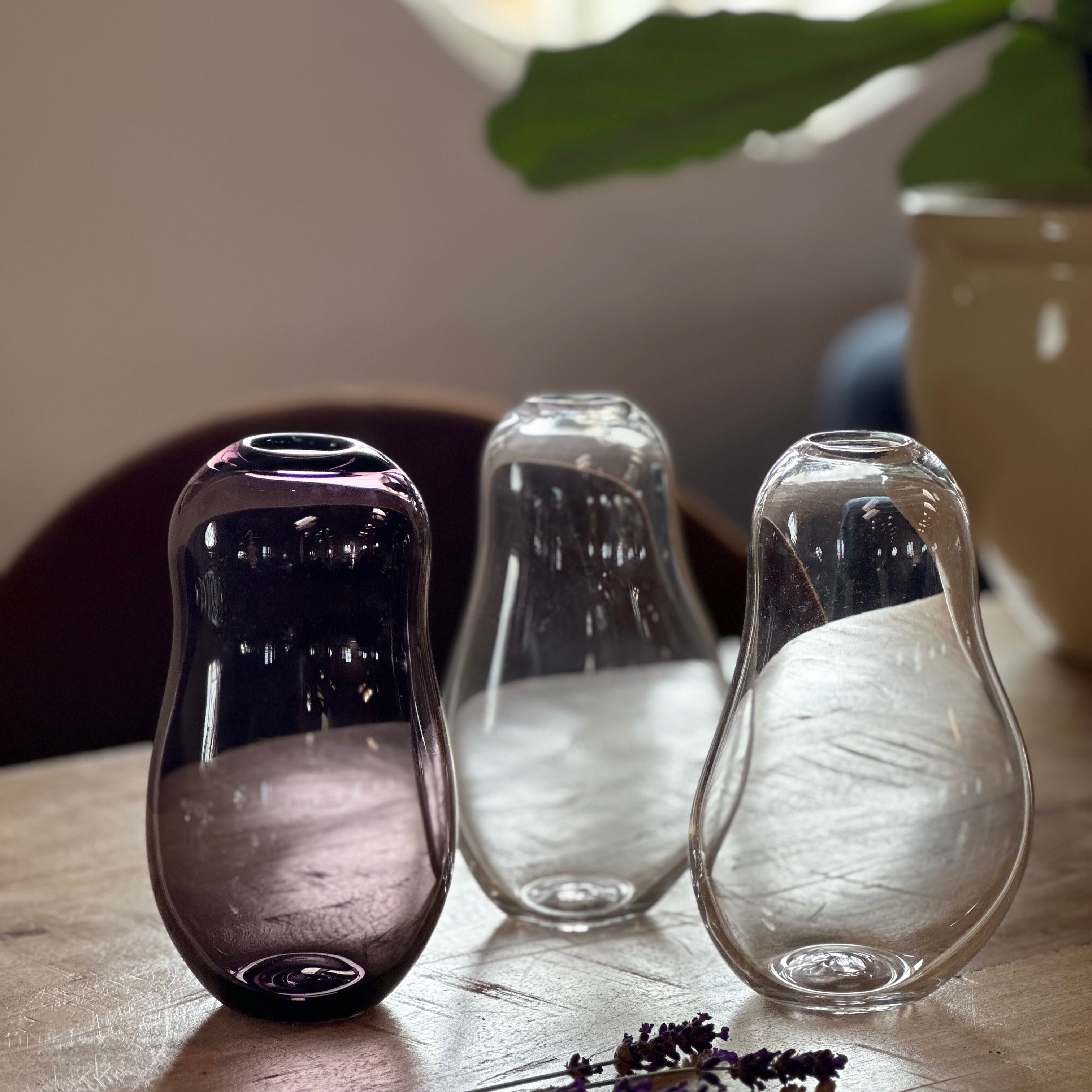 Handgefertigte SKY Vase aus Glas, groß