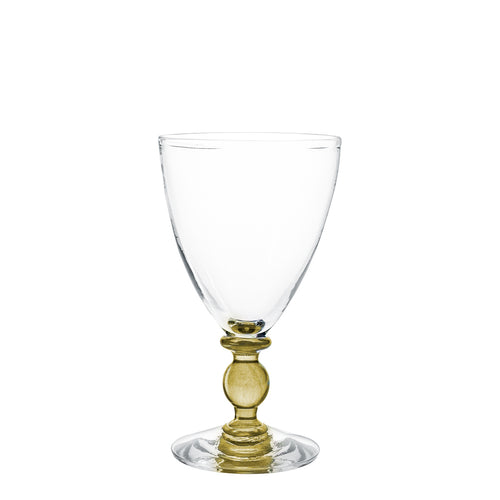 Mundblæst Balu hvidvinsglas, oliven - designet af Pernille Bülow