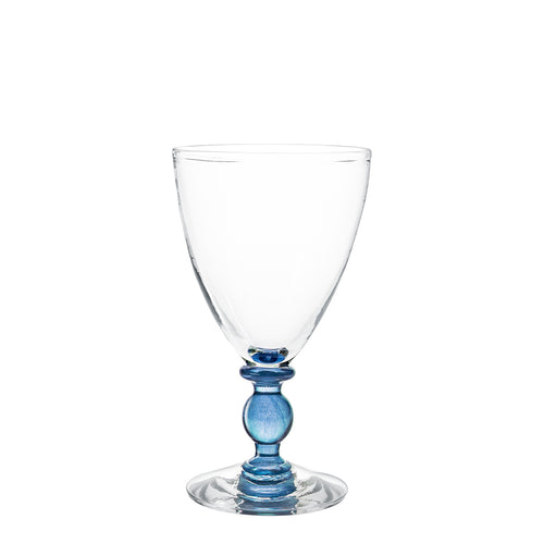 Mundblæst Balu hvidvinsglas, blå - designet af Pernille Bülow