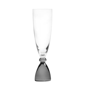 Mundblæst DotCom champagneglas, grå - designet af Pernille Bülow