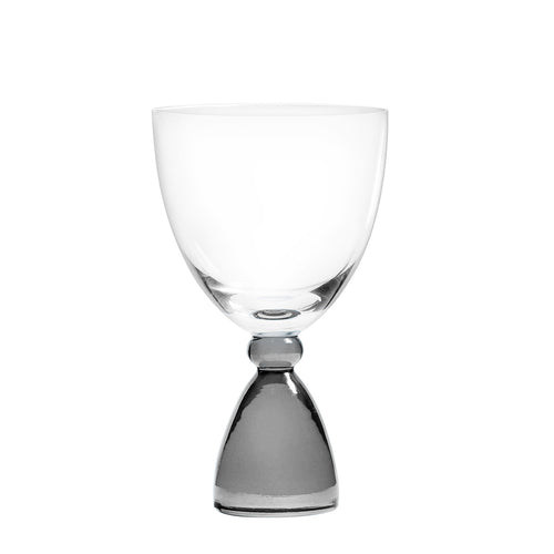 Mundblæst DotCom hvidvinsglas, grå - designet af Pernille Bülow