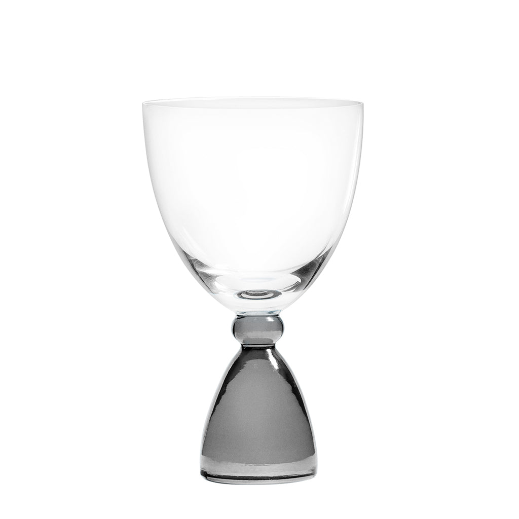 Mundblæst DotCom hvidvinsglas, grå - designet af Pernille Bülow