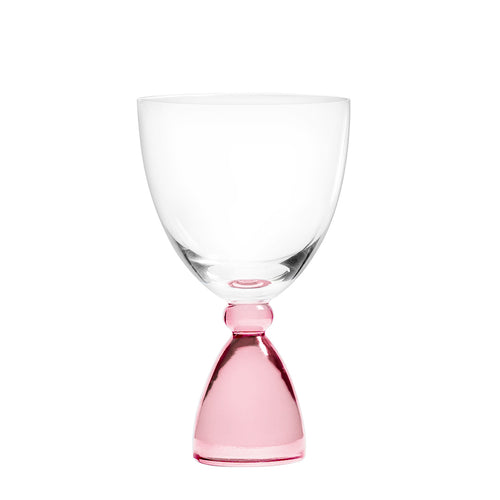 Mundblæst DotCom hvidvinsglas, rosa - designet af Pernille Bülow