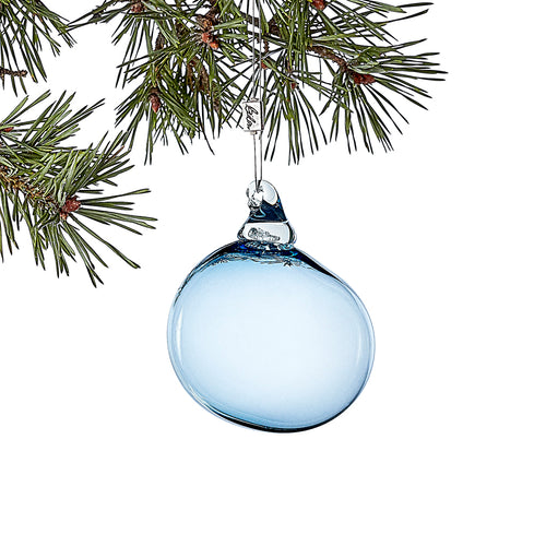 Håndlavet SKY juleophæng, blå - julepynt i glas fra Pernille Bülow