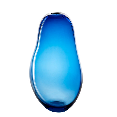 SKY vase stor, blå - designet af Pernille Bülow og håndlavet på Bornholm
