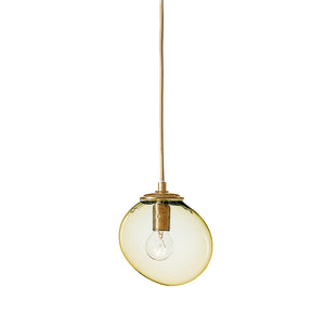 Mundblæst SKY glaslampe small, gylden - designet af Pernille Bülow
