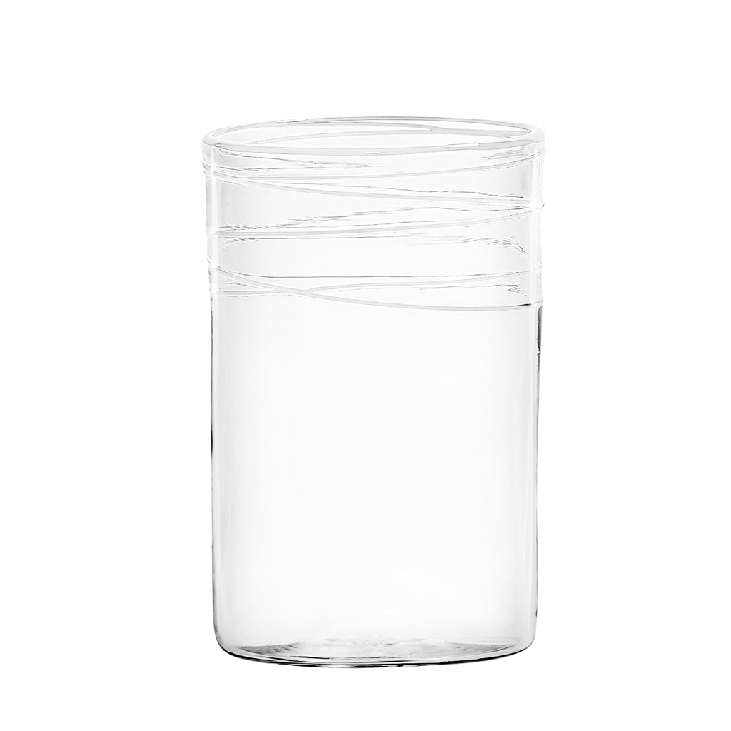 Mundblæst juiceglas, hvid - håndlavet og designet af Pernille Bülow