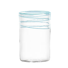 Mundblæst juiceglas, lys turkis - håndlavet og designet af Pernille Bülow