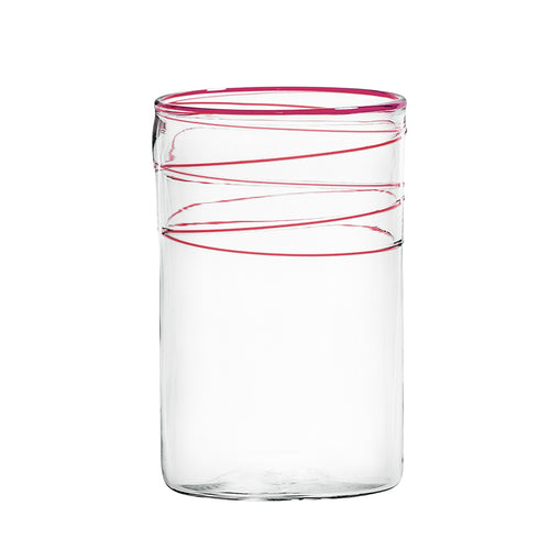 Mundblæst juiceglas, pink - håndlavet og designet af Pernille Bülow