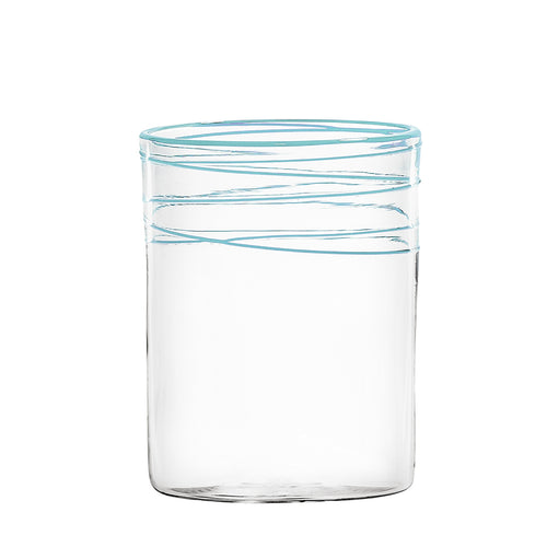 Mundblæst mælkeglas, lys turkis - håndlavet og designet af Pernille Bülow