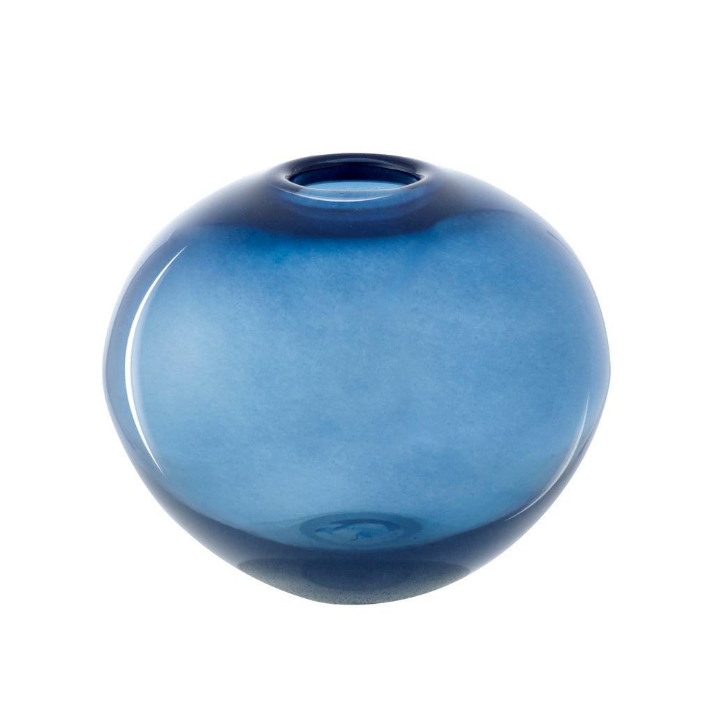 Mundblæst Planet vase, blå - designet af Pernille Bülow